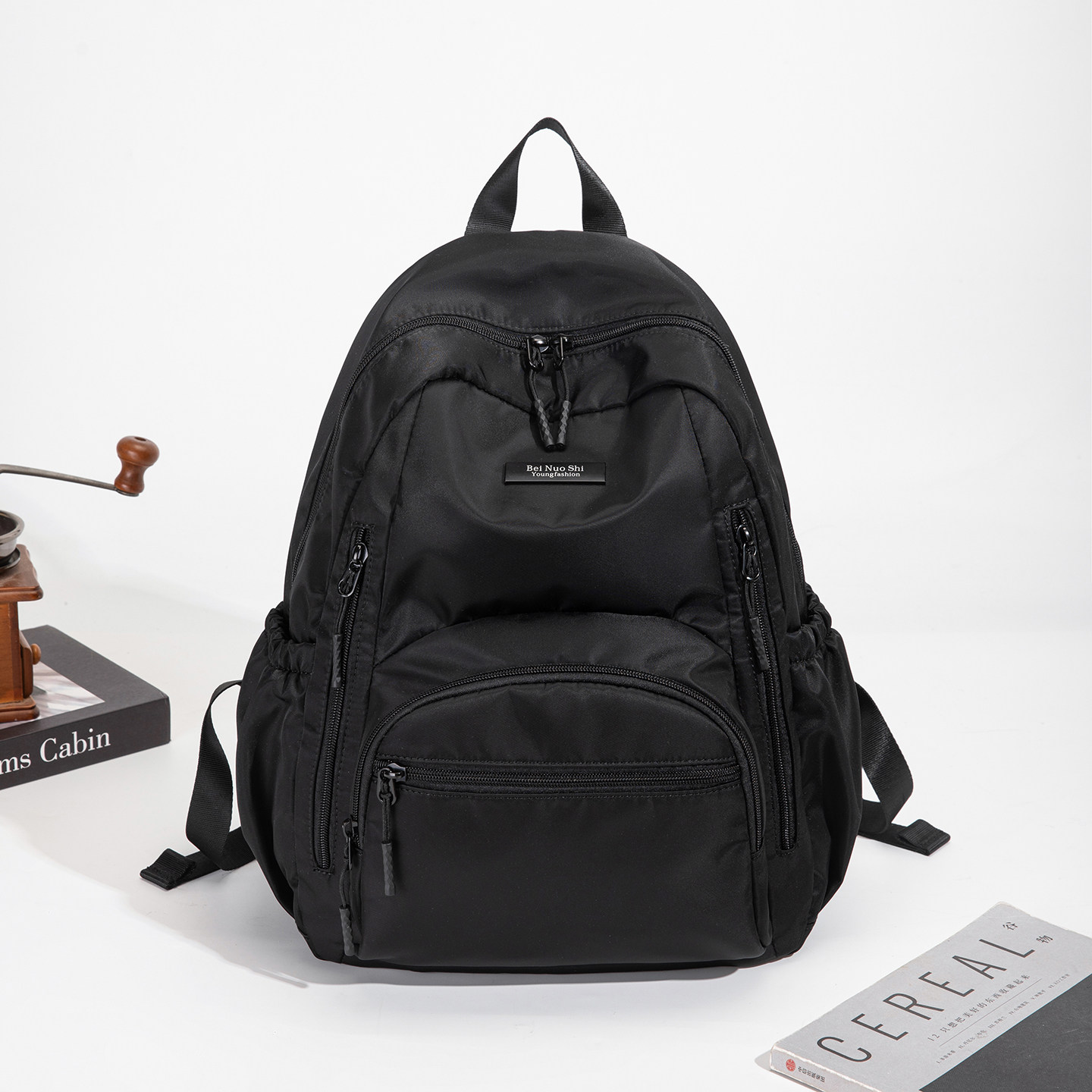 蝴蝶结防水牛津布双肩包女大容量轻便背包学生时尚书包潮流旅行包