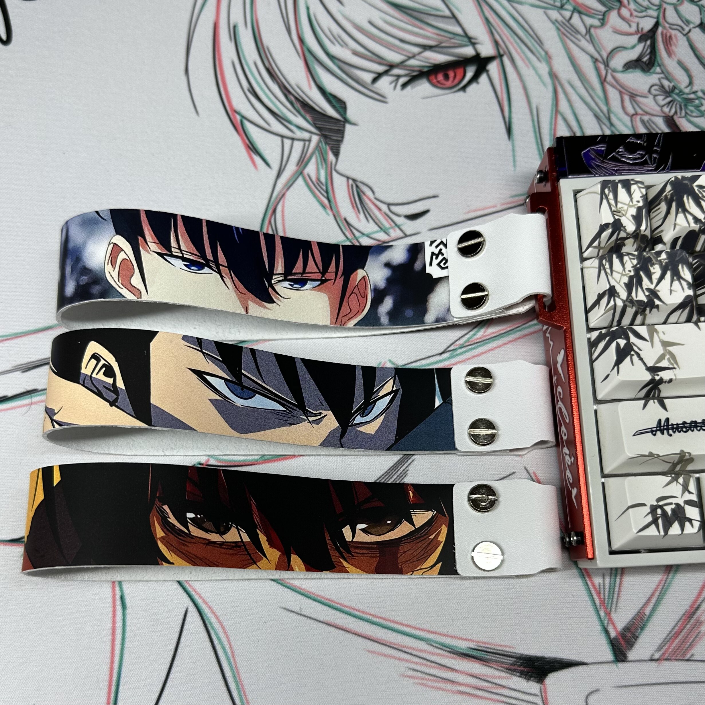 我独自升级键盘飘带装饰磁轴改装wooting小蜜蜂通用键盘配饰挂件