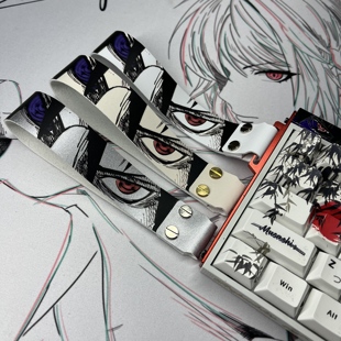 佐助2.0超纤皮质通用键盘飘带装饰客制化磁轴改装wootingmade装饰