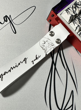 77gaming少女客制化wooting键盘飘带挂件超纤皮ATK68键盘挂绳卡扣