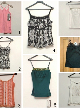 雪纺女装通勤拼接飘逸衬裙背心上衣黑蓝色橘红色米白色夏25PB1