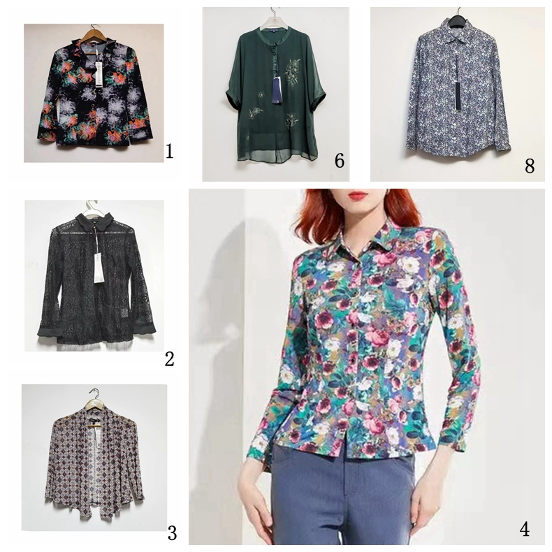 针织梭织38码长袖衬衫开衫短外套修身版绿色蓝紫黄女2024夏沐*兰