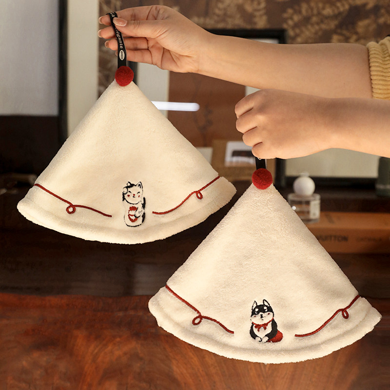 擦手巾挂式可爱吸水加厚家用卡通