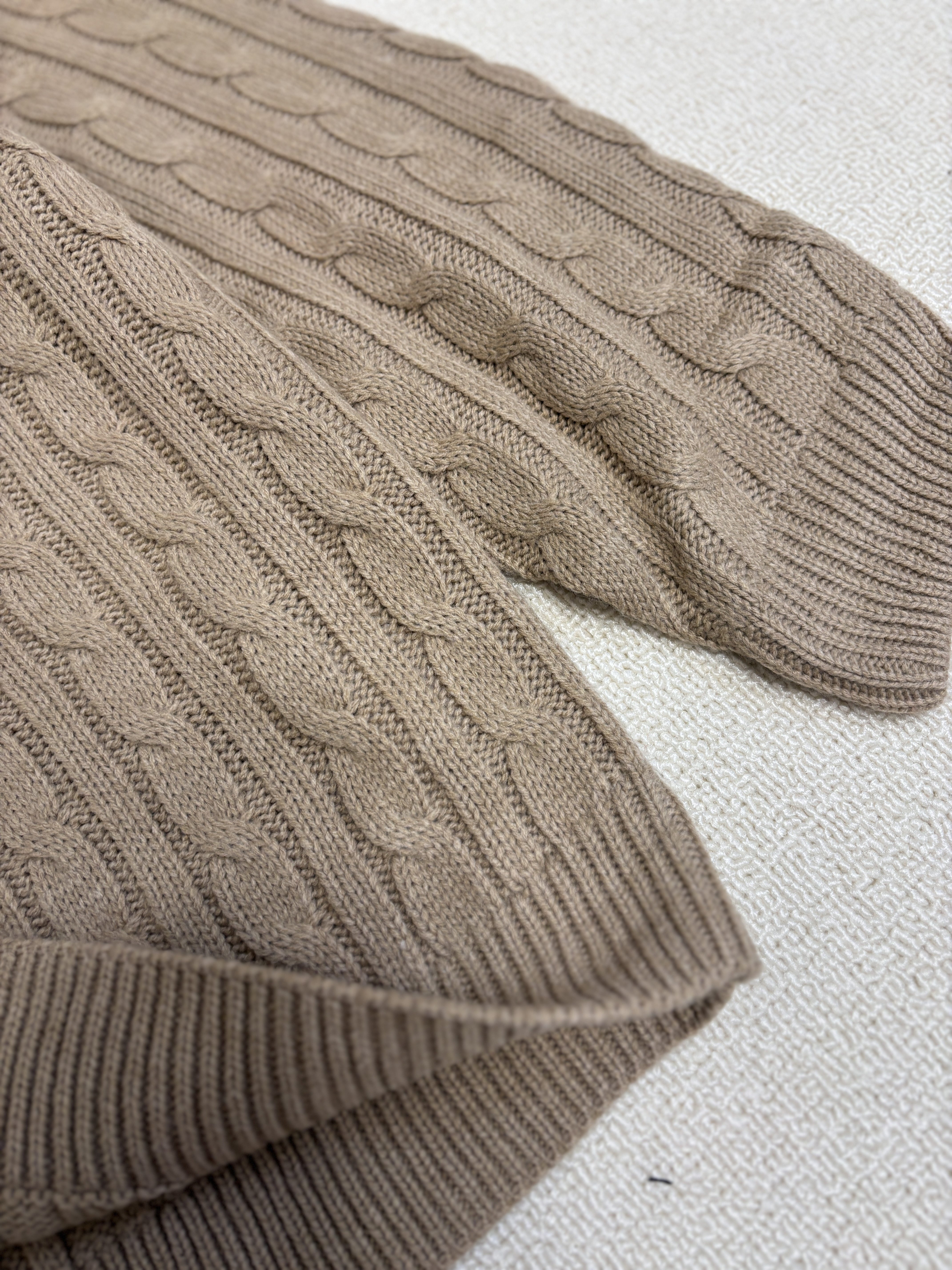 外单～意大利单剩余～经典老钱气质麻花圆领毛衣