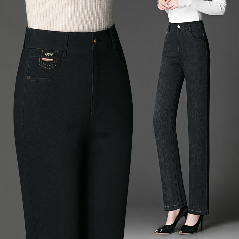 2025秋季新款高腰显瘦直筒牛仔裤