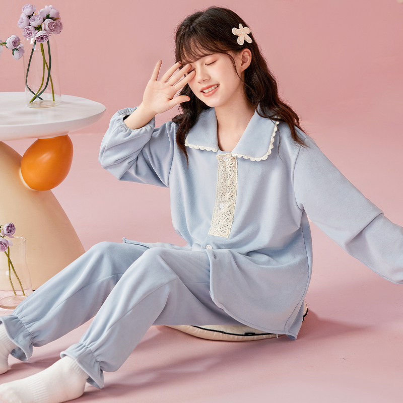 2025新款海岛绒大童家居服套装