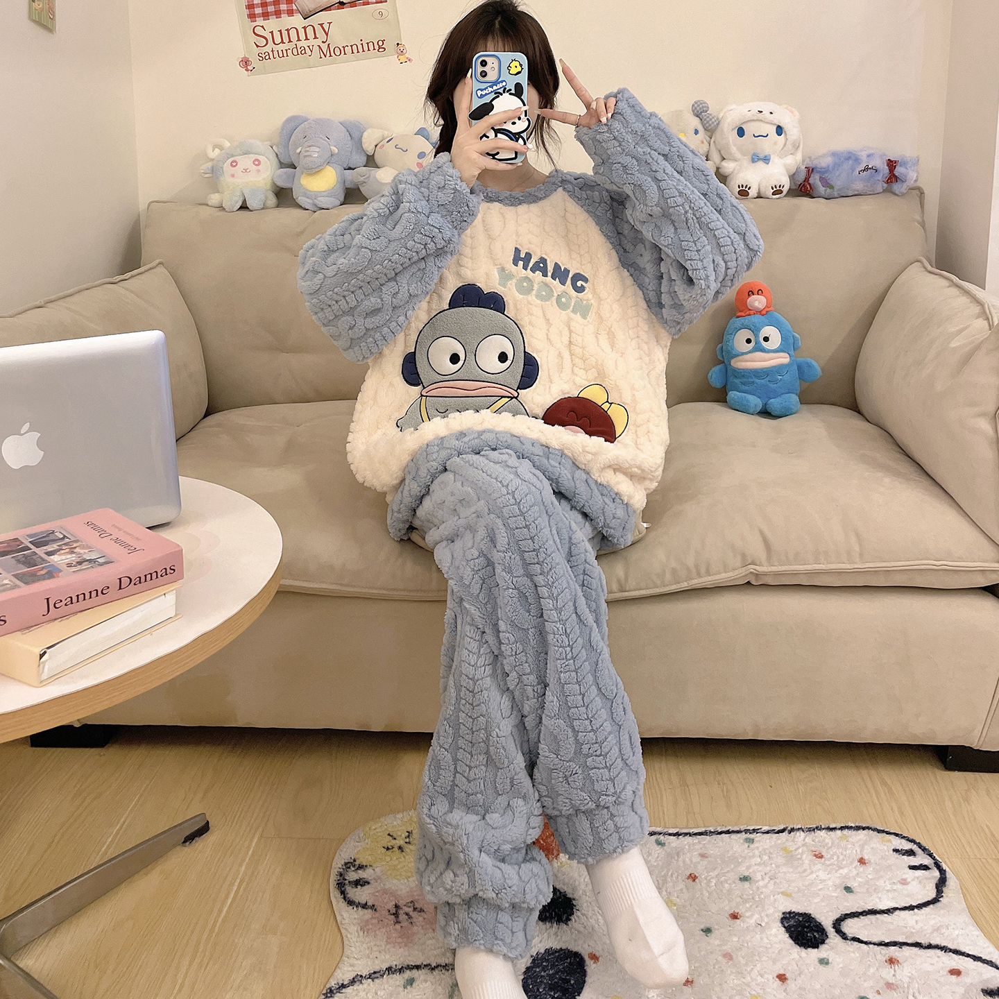 2025新款珊瑚绒大童女生睡衣套装