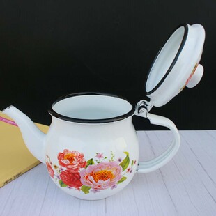 搪瓷小油壶花色壶韩雅壶茶水壶咖啡壶洋瓷铁小茶壶油壶酒壶凉水壶