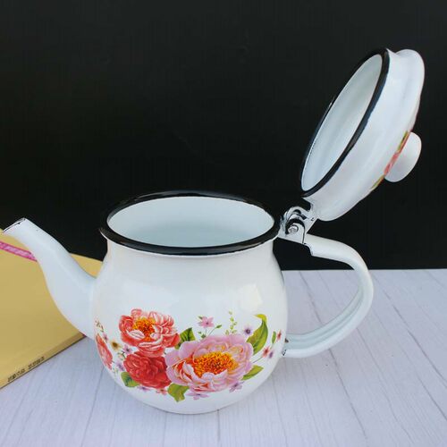 搪瓷小油壶花色壶韩雅壶茶水壶咖啡壶洋瓷铁小茶壶油壶酒壶凉水壶 - 封面