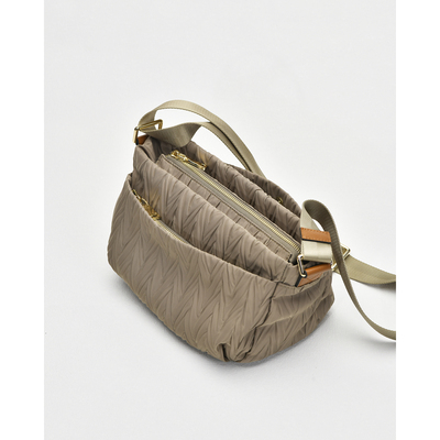 日韩褶皱尼龙牛津布轻便百搭简约小方包多隔层单肩斜挎通勤女包包