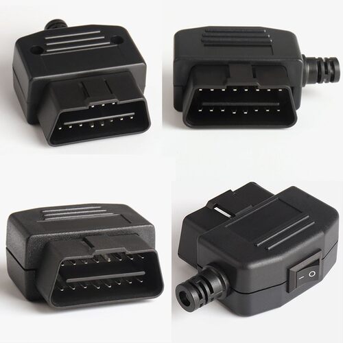 汽车OBD2公头外壳连接器 OBD插头+外壳+螺丝 J1962M  无出线口