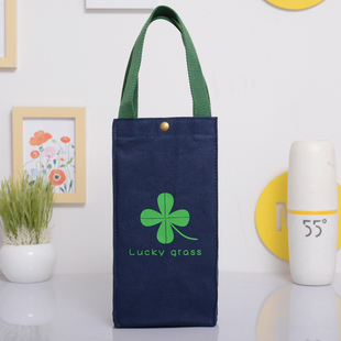 帆布水杯套保护套手提水杯包儿童保温杯套便携拎包简约通用雨伞袋