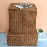 Производитель источника Имитация лозы сплетенная корзина для хранения домашнего хранения, гостиная книга газета закуски и мусор в ванной комнате для хранения одежды для хранения одежды