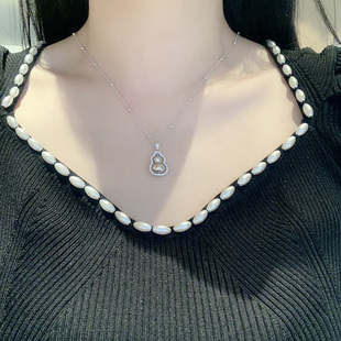 S925纯银时来运转葫芦项链女轻奢小众设计感高级感锁骨链送女友