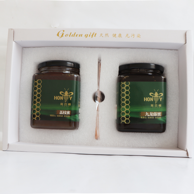 广西天等特色荔枝蜜和九龙藤蜜礼盒百花蜜和龙眼蜜礼盒装1000g/盒