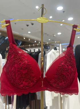 华歌尔金标新款 WB33H5 女士刺绣蕾丝复古宫廷文胸红色本命年 899