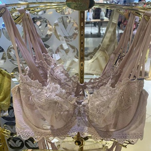 华歌尔女士WB3443 四分之三杯全蕾丝圆润聚拢文胸吊牌价499 超薄款