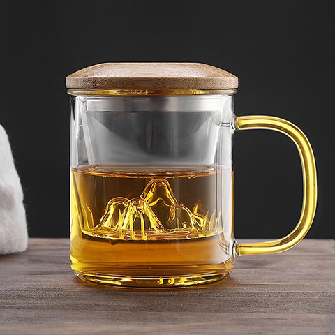 泡茶杯办公室茶杯品德坊耐热玻璃