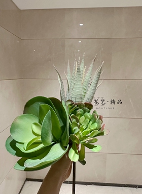 仿真多肉植物组合摆件园林景观枯山水造景宝莲花芦荟绿植