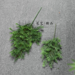 饰花艺手作插花素材侧柏枝松树枝 仿真松针枝条绿色植物装