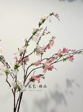 高品质樱花仿真花树枝桃花梨花绢花大树装饰摆件花枝插花造景