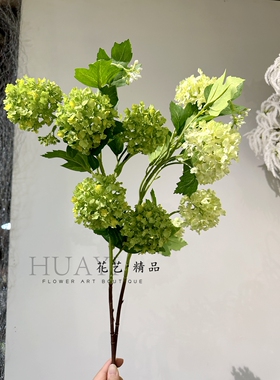花艺精品仿真花绣球雪球