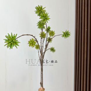 仿真松果喜树果仿真果子餐厅假树造景花瓶插花装饰栗子新款