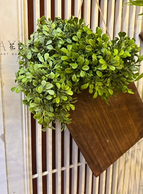 仿真绿植吊篮室内装饰绿植盆栽罗汉松黄杨叶圆球装植物枝条