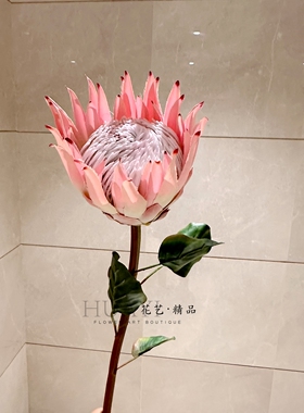 巨型粉色王花单支仿真花家居装饰假花摆件插花素材