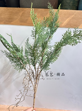 仿真松针枝条线型插花圣诞树松树枝花艺摆件绿植装饰