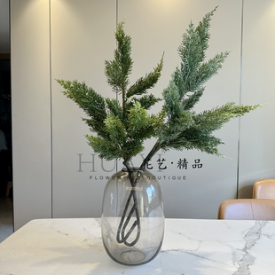 仿真松树枝诺贝松龙柏树枝侧柏圣诞树装置家居插花摆放植物绿植