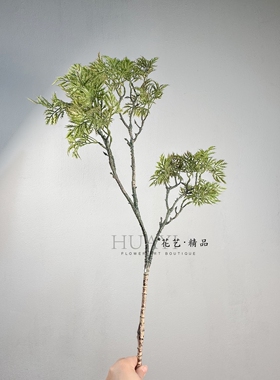 仿真松柏枝松针枝条绿植假树室内客厅装饰摆件家居造景植物