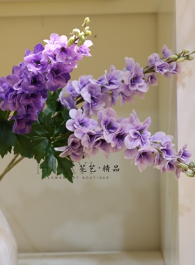大狐尾花飞燕手感保湿质感装饰性仿真花紫色花束美陈拍照布景素材