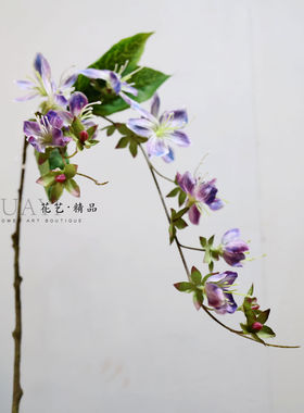 复古秋色系茉莉花仿真花拍照打卡装饰花淡雅婚庆大型造景花艺素材