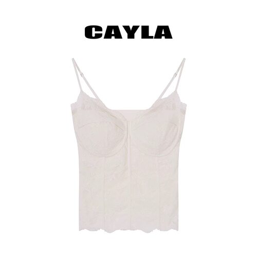 CAYLA |  正品授权 26春款 蕾丝吊带背心 鱼骨带胸垫 外穿26SS202