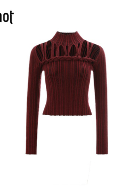 uhot | 诱货 品牌折扣店 正品专柜25冬装 红色 针织衫 UWWW5Z447