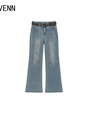 AVVENN | 正品专柜 25秋冬装新品 蓝色 牛仔裤AL91302631