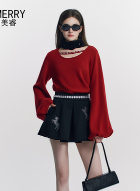 LAMERRY | 朗美睿 正品折扣 冬季 红色长袖 羊绒衫 毛衣LWWW5Z253