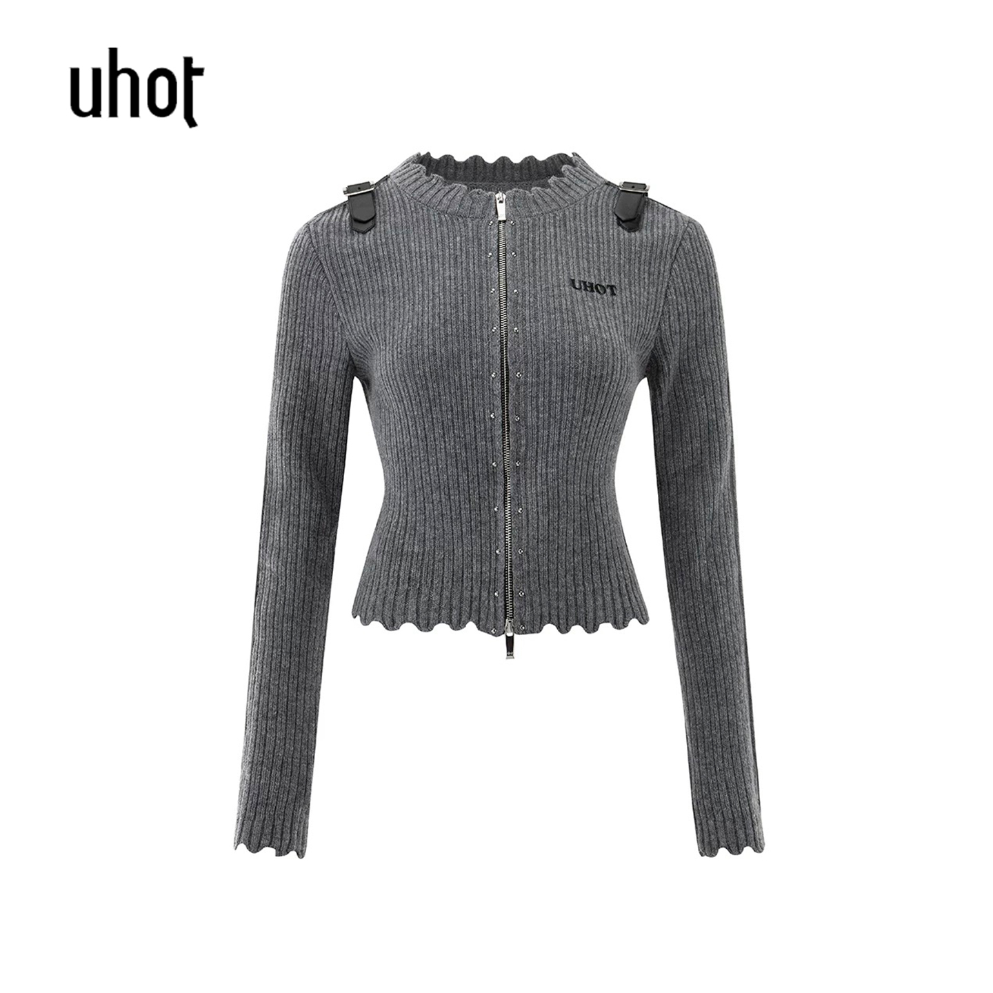uhot | 诱货 设计师25秋装  拉链 长袖 针织衫 开衫  UWWA3Z097