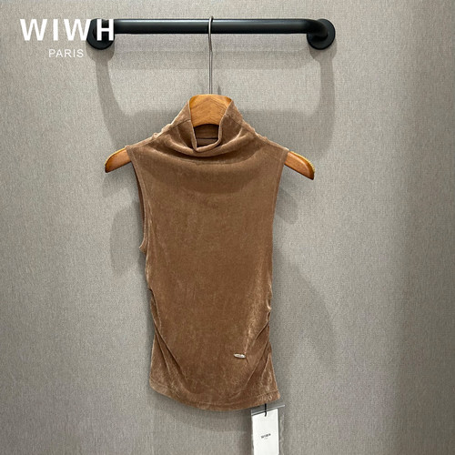 WIWH | 正品专柜 设计师品牌 25秋装 驼色无袖上衣 小衫WHLD2E629