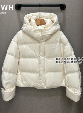 WIWH | 正品专柜 25冬季新款 连帽 白色 羽绒服 鹅绒服 WHLY2E232