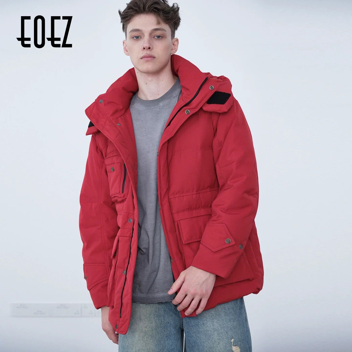 EOEZ 正品专柜 设计师 男女同款 连帽 羽绒服 鹅绒服 EZY7056,女装/女士精品,羽绒服,淘宝优惠券,粉丝福利购,淘宝优惠卷