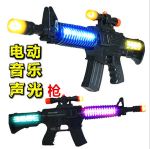 儿童玩具批新款创意电动闪光音乐枪厂家礼物小礼品地摊货源发