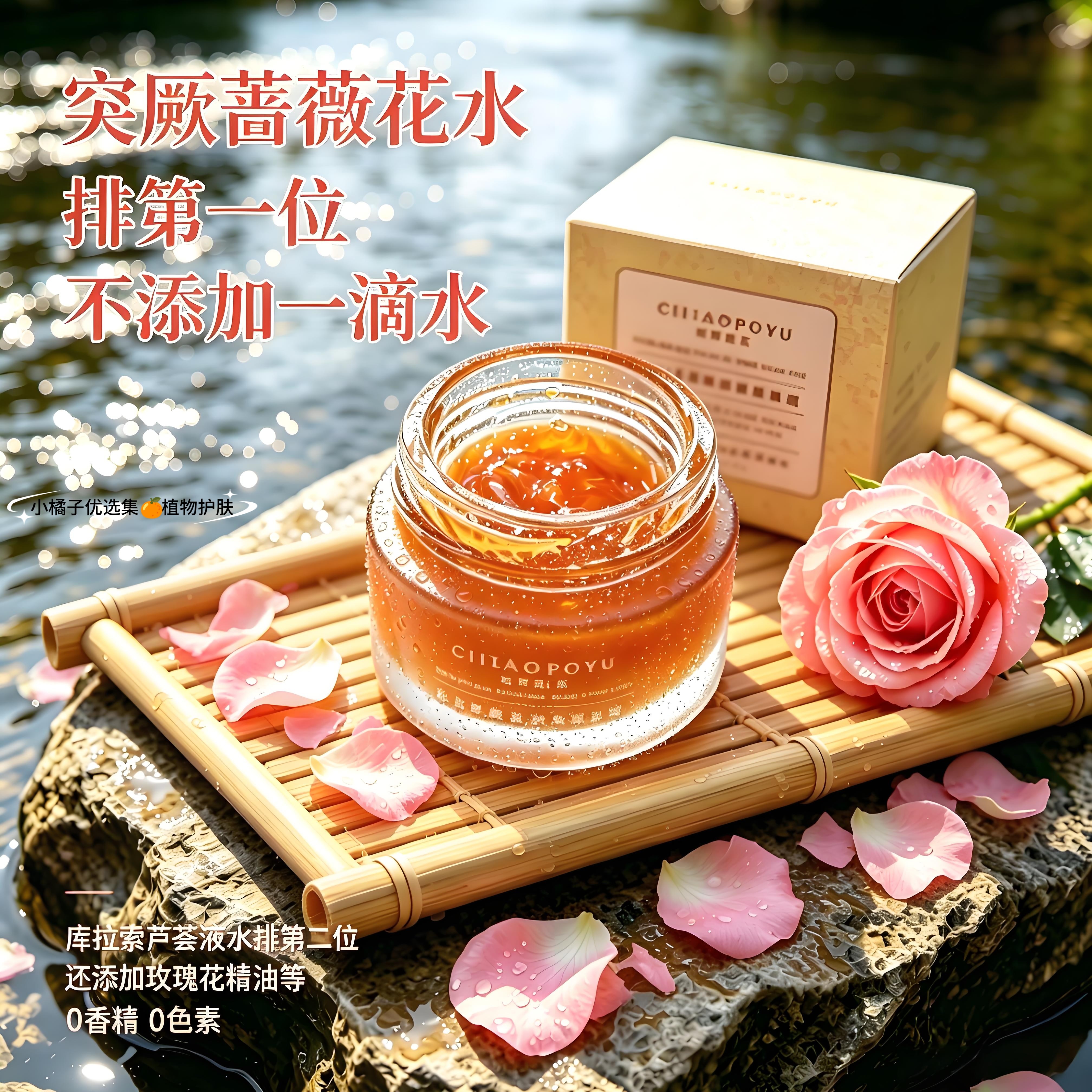 玫瑰花瓣冻膜养白补水水润去黄提亮保湿面膜果冻面膜100g包邮