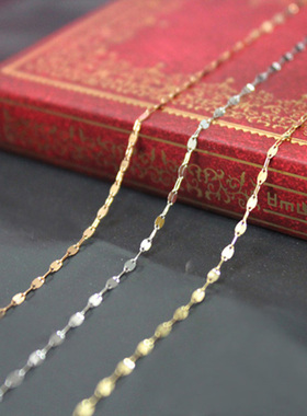 日本制 10K/18K黄/水波/盒子/豆豆锁骨项链颈链