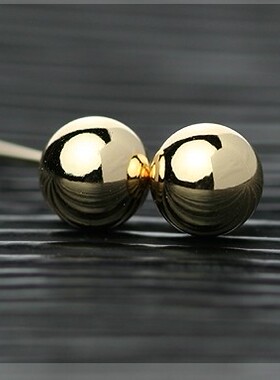 日本制 5mm10K/18K黄/粉/白/PT球形豆豆耳钉 特价