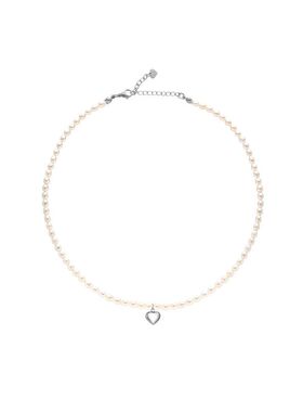 以爱为营白鹿郑书意同款小爱心珍珠项链女轻奢高级感小米珠锁骨链