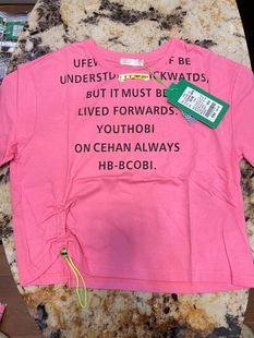 R R佛山店不可比喻2222262092夏季新款儿童短袖T恤女童上衣159