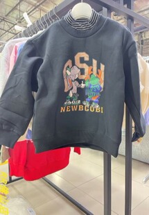 R R佛山店不可比喻印花加绒卫衣T恤2024秋冬新款男童女童长袖249