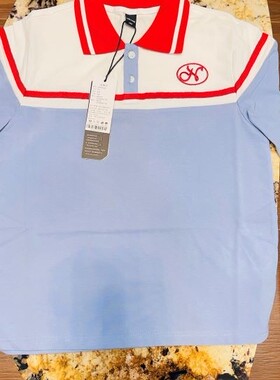 RR佛山店壹恩2GTB0429蓝色翻领T恤2024年夏季新款女童男童童装189